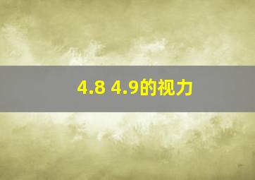 4.8 4.9的视力